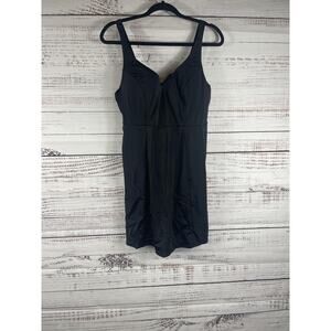Swimsuit For All Swimdress Womens Size 16 Black Tank One Piece Dress Swim